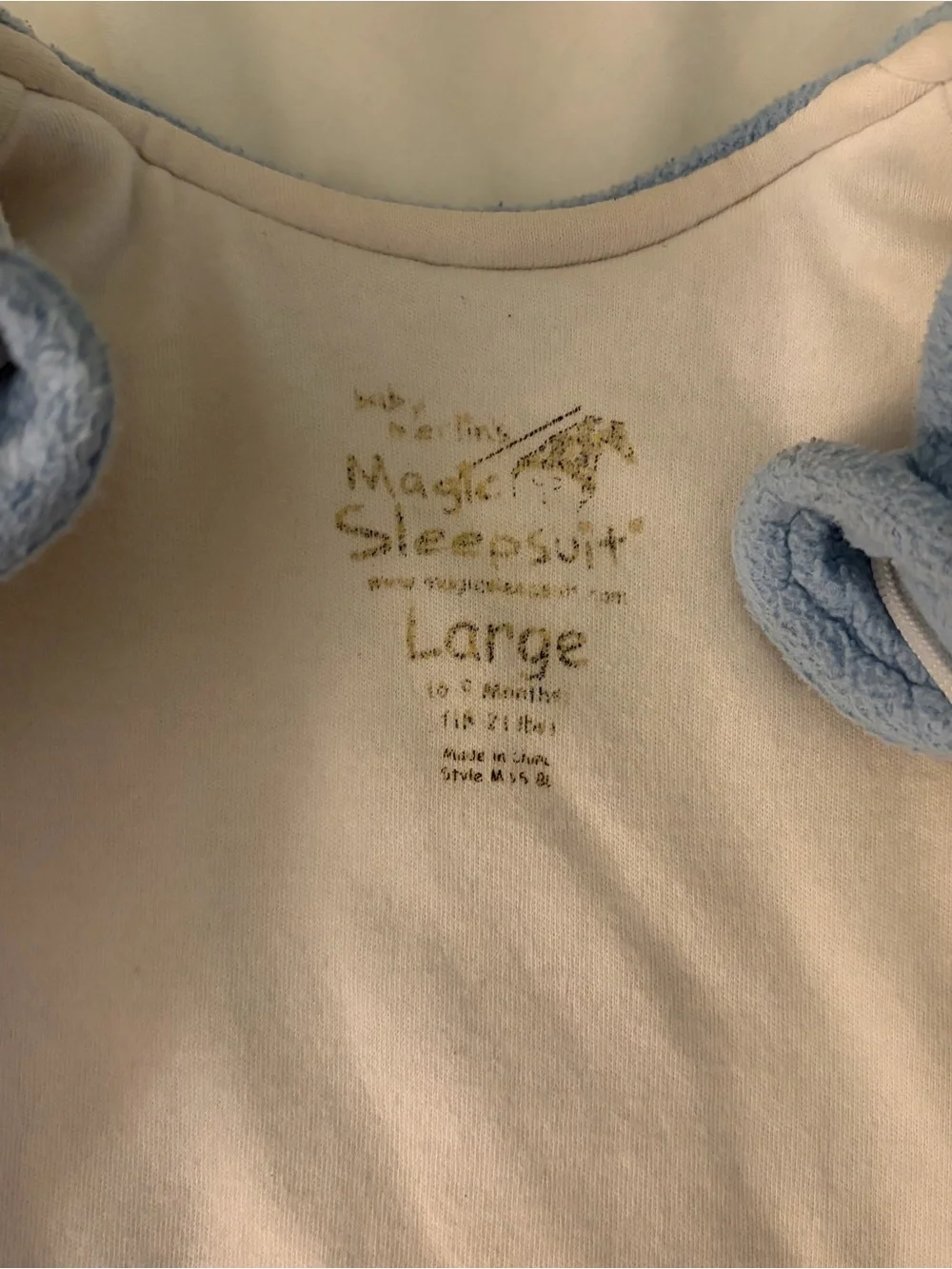 Baby Merlin’s Magic Sleepsuit Fleece Light Blue Large